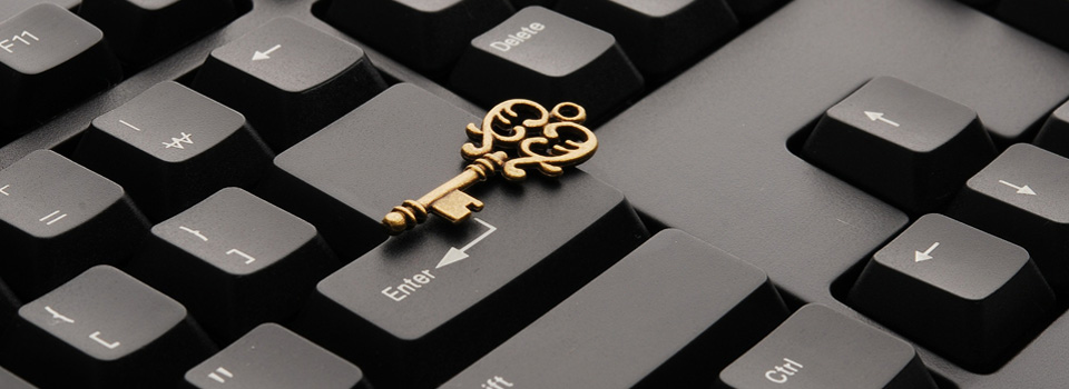 Markikinointipalvelut sivun headerkuva avain enternäppäimen päällä